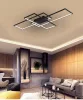 Geometrikus mennyezeti lámpa LED csillár 130W 3000K-6500K fekete + távirányító