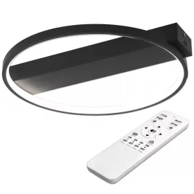   Kerek mennyezeti lámpa LED csillár 33W 3000K-6500K fekete + távirányító