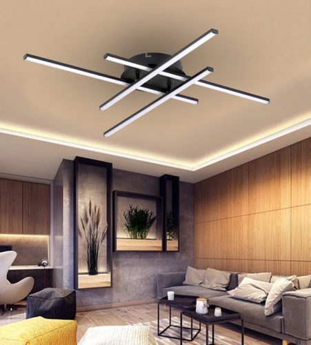 Geometrikus mennyezeti lámpa LED csillár MODENA GRANDO 34W 4000K fekete