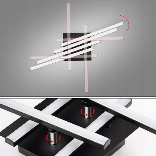 Geometrikus mennyezeti lámpa LED csillár MODENA GRANDO 34W 4000K fekete