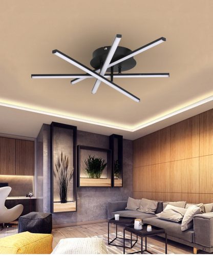 Geometrikus mennyezeti lámpa LED csillár 35W 4000K fekete