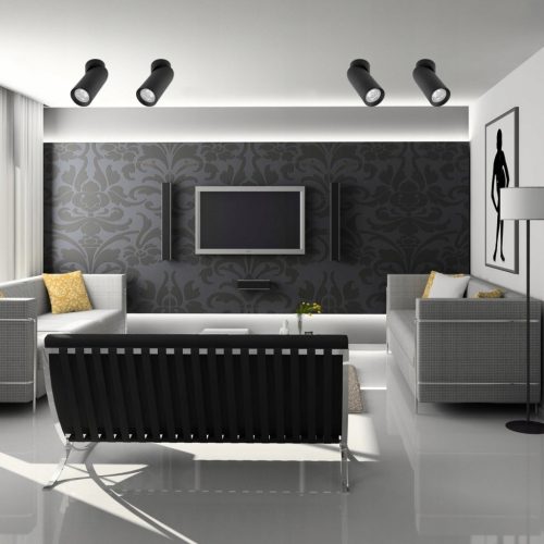 GU10 LED fali lámpa, mozgatható, fekete Tuba Spot RITA