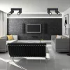 Fali lámpa tartó 2x GU10 LED, mozgatható, fekete