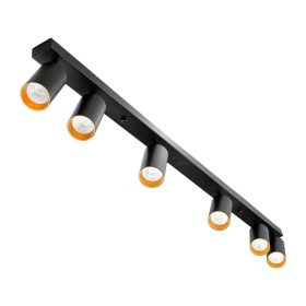   ERIS SPOT mennyezeti lámpa Reflektor Halogén lámpatest 6xGU10 Fekete és arany