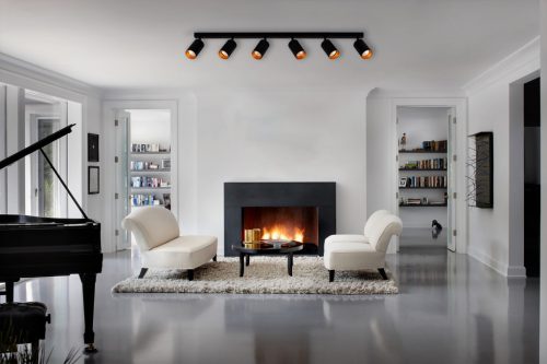 ERIS SPOT mennyezeti lámpa Reflektor Halogén lámpatest 6xGU10 Fekete és arany