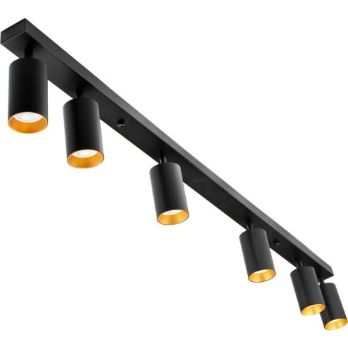 ERIS SPOT mennyezeti lámpa Reflektor Halogén lámpatest 6xGU10 Fekete és arany