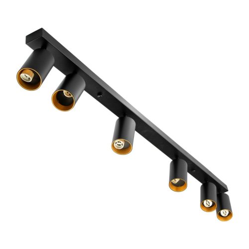 ERIS SPOT mennyezeti lámpa Reflektor Halogén lámpatest 6xGU10 Fekete és arany