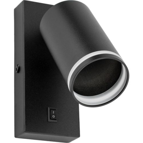 RING oldalfali spotlámpa fekete kapcsolóval