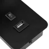 GU10 RING fali lámpa USB-vel és kapcsolóval, fekete