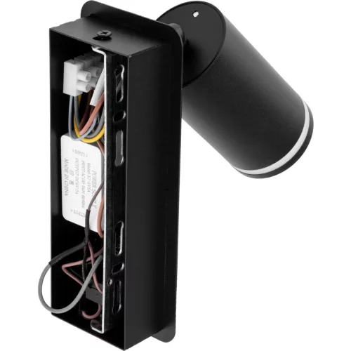 GU10 RING fali lámpa USB-vel és kapcsolóval, fekete