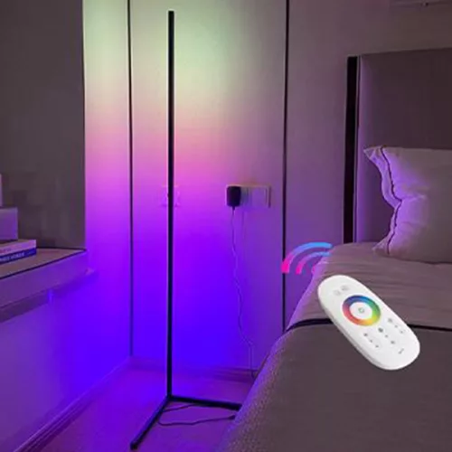 Sarok állólámpa fehér 20 W RGB színváltó távirányító