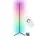 Sarok padlón álló lámpa fekete 20W RGB színváltó távirányító