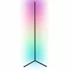 Sarok padlón álló lámpa fekete 20W RGB színváltó távirányító