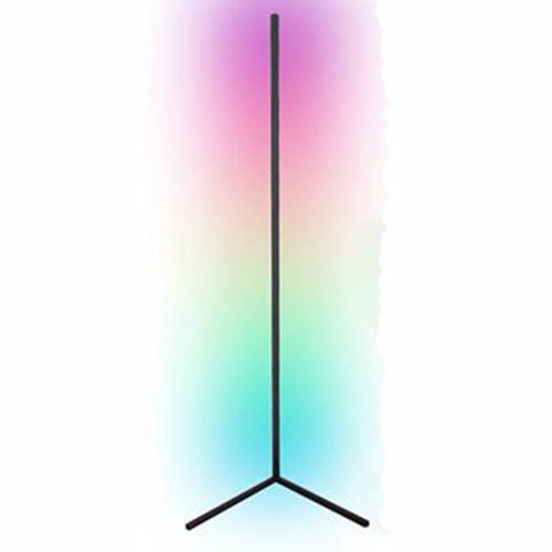 Sarok padlón álló lámpa fekete 20W RGB színváltó távirányító