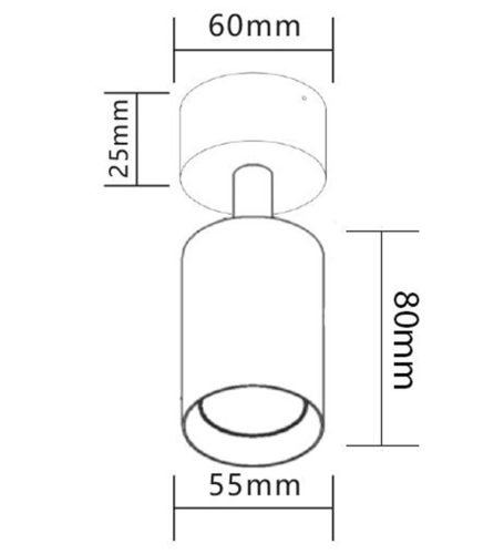Spot Fali lámpa Spotlámpa LED mennyezeti lámpa Felületre szerelt FEKETE Fekete Modern GU10