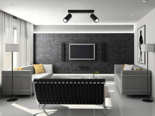 Fali spotlámpa Spotlámpa LED mennyezeti lámpa, felületre szerelhető FEKETE fekete Modern 2xGU10