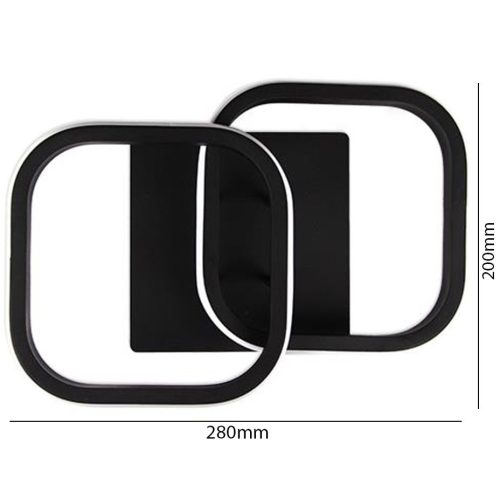 LED csillár mennyezeti lámpa 16W NEBULA GEMINI Fekete