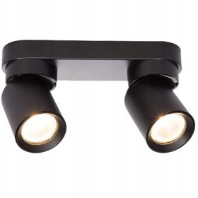   TIMO mennyezeti fali lámpa fali lámpa reflektor mozgatható halogén lámpatest 2xGU10 fekete LVT