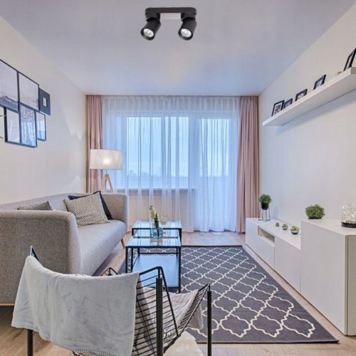 TIMO mennyezeti fali lámpa fali lámpa reflektor mozgatható halogén lámpatest 2xGU10 fekete LVT