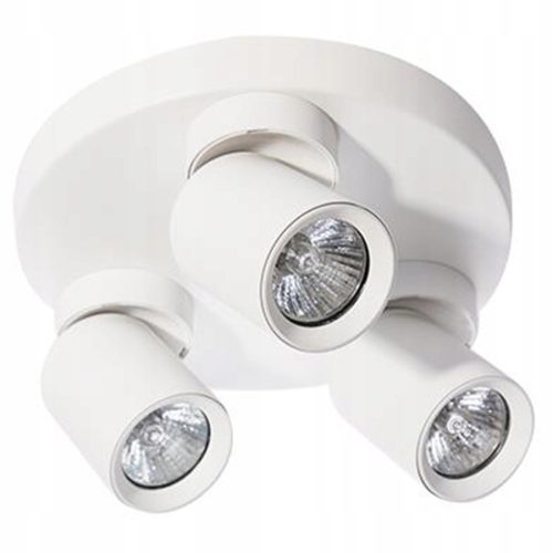 TIMO mennyezeti fali lámpa fali lámpa reflektor mozgatható halogén lámpatest 3xGU10 fehér kerek LVT