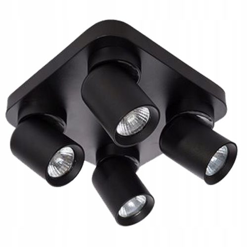 TIMO mennyezeti fali lámpa fali lámpa reflektor mozgatható halogén lámpatest 4xGU10 fekete négyzet LVT