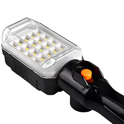 Műhely Zseblámpa Garázslámpa LED 230V 12W 960lm Mágneses kampó kábelen 5m MasterLED