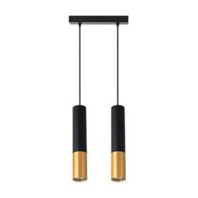   KEON mennyezeti függőlámpa 2xGU10 fekete + arany MASTERLED