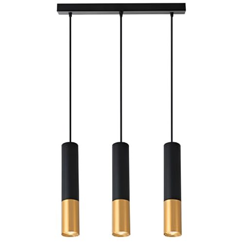 KEON 3xGU10 fekete + arany MASTERLED mennyezeti függőlámpa