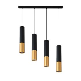   KEON 4xGU10 fekete + arany MASTERLED mennyezeti függőlámpa
