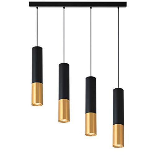 KEON 4xGU10 fekete + arany MASTERLED mennyezeti függőlámpa