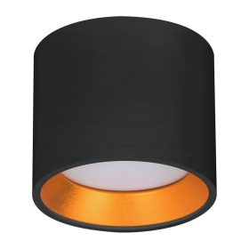   Felületre szerelhető LED GOLDA halogén mennyezeti lámpatest GX53 kerek cső fekete - arany