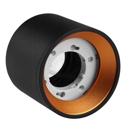 Felületre szerelhető LED GOLDA halogén mennyezeti lámpatest GX53 kerek cső fekete - arany