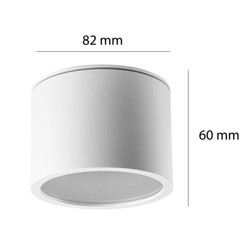 GRANDI LED felületre szerelhető halogén mennyezeti lámpatest GX53 IP54 kerek csöves fehér