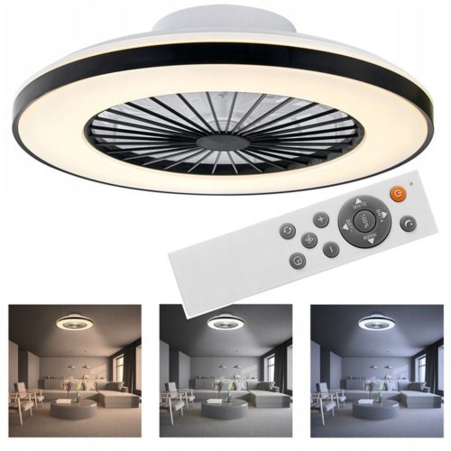 LED mennyezeti lámpa ventilátorral 55W 3000K-5000K távirányítóval
