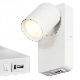   Timo Masterled GU10 USB felületre szerelhető olvasólámpa matt fehér