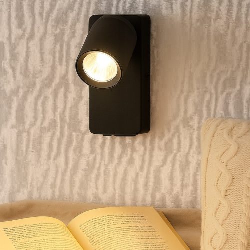 Timo Masterled GU10 USB felületre szerelhető olvasólámpa matt fekete