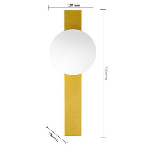 G9 arany Bali Masterled felületre szerelhető olvasólámpa