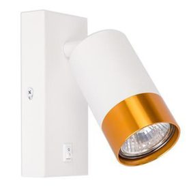   Fali lámpa reflektor fényszóró spot olvasási célra GU10 fehérarany Masterled