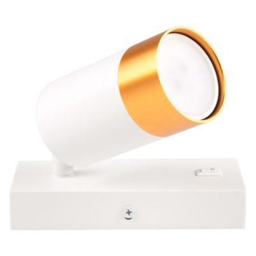 Fali lámpa reflektor fényszóró spot olvasási célra GU10 fehérarany Masterled