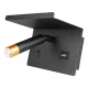Fali lámpa, spotlámpa, fali lámpa, olvasólámpa, polc, G9, USB-A, USB-C, fekete-arany, Masterled