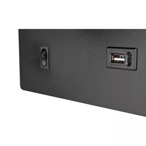 Fali lámpa, spotlámpa, fali lámpa, olvasólámpa, polc, G9, USB-A, USB-C, fekete-arany, Masterled