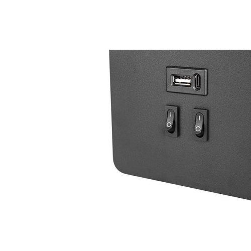 Fali lámpa, reflektor, spotlámpa olvasáshoz, G9 + LED, 4000K, USB-A, USB-C, fekete-arany, Masterled