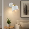 Fali Lámpa Spotlámpa Sconce E27 Mozgatható Fehér Elza Arany Masterled