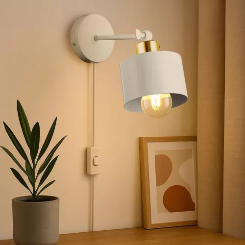 Fali Lámpa Spotlámpa Sconce E27 Mozgatható Fehérarany Elza Masterled