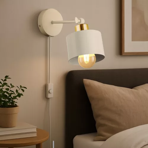 Fali Lámpa Spotlámpa Sconce E27 Mozgatható Fehérarany Elza Masterled