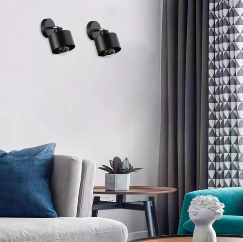 Fali Lámpa Spotlámpa Sconce E27 Mozgatható Fekete Mozgatható Elza Masterled