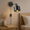 Fali Lámpa Spotlámpa Sconce E27 Mozgatható Fekete Elza Masterled