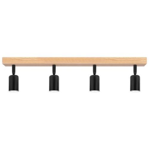 Mennyezeti Lámpa Spot Cső Reflektor Halogén Lámpatest 4x E27 Mozgatható Fekete Barna Eos Masterled