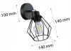 Fali Lámpa Spotlámpa Sconce E27 Mozgatható Fekete Otto Masterled