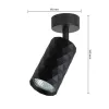Fali Lámpa Spotlámpa Sconce GU10 Mozgatható Fekete Glamour Masterled